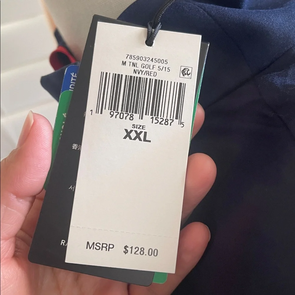 Ralph Lauren  RL Navy and Red golf Sweater